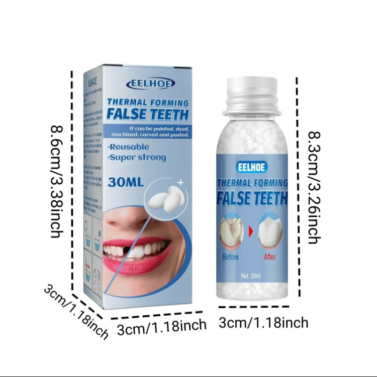 Dentaduras de gel moldáveis ​​EELHOE, obturações temporárias, cáries e restaurações dentárias, kit de obturação dentária temporária, dentadura falsa oral